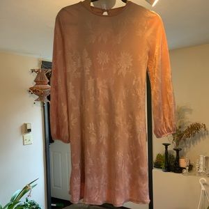 Urban Outfitters Shine Light Pink Floral Print Dress